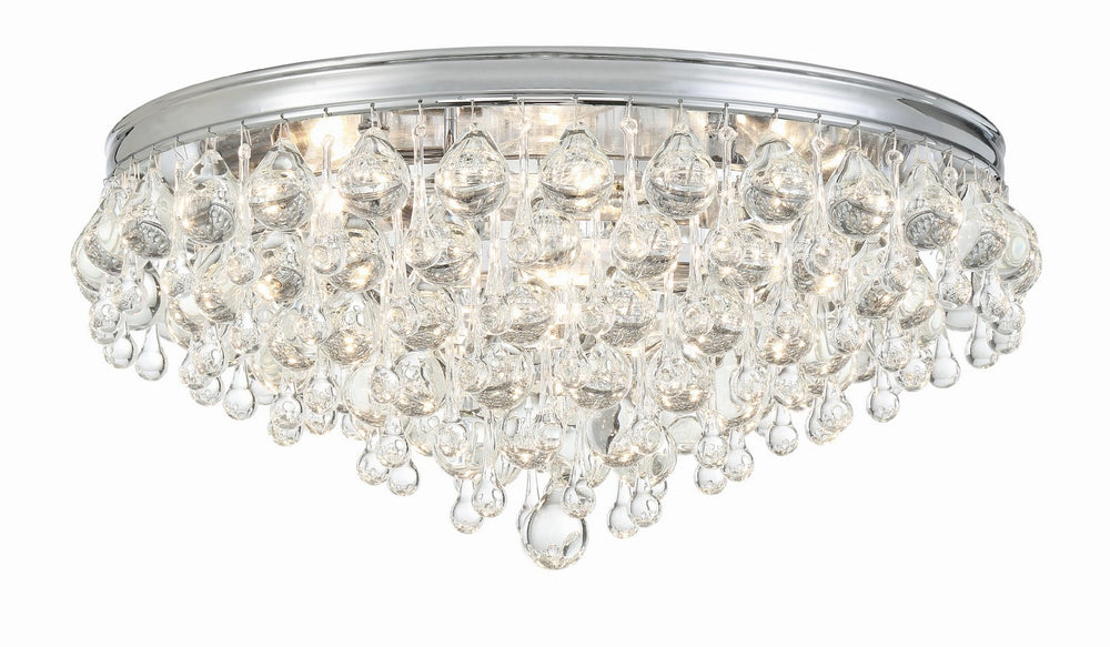 Crystorama - Six Light Flush Mount - Calypso - Polished Chrome- Union Lighting Luminaires Decor