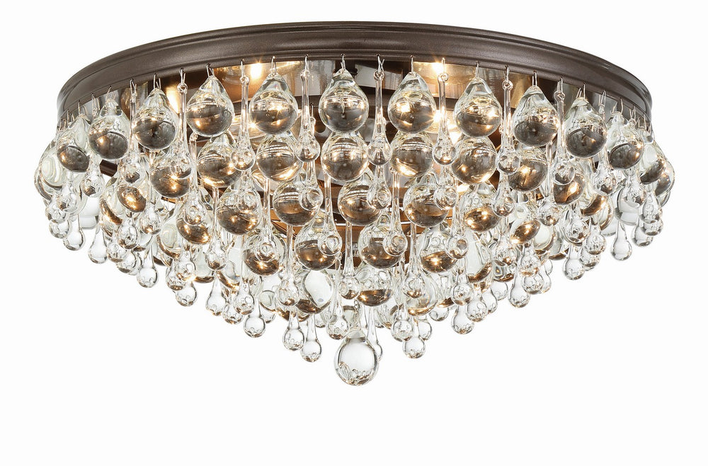 Crystorama - Six Light Flush Mount - Calypso - Vibrant Bronze- Union Lighting Luminaires Decor