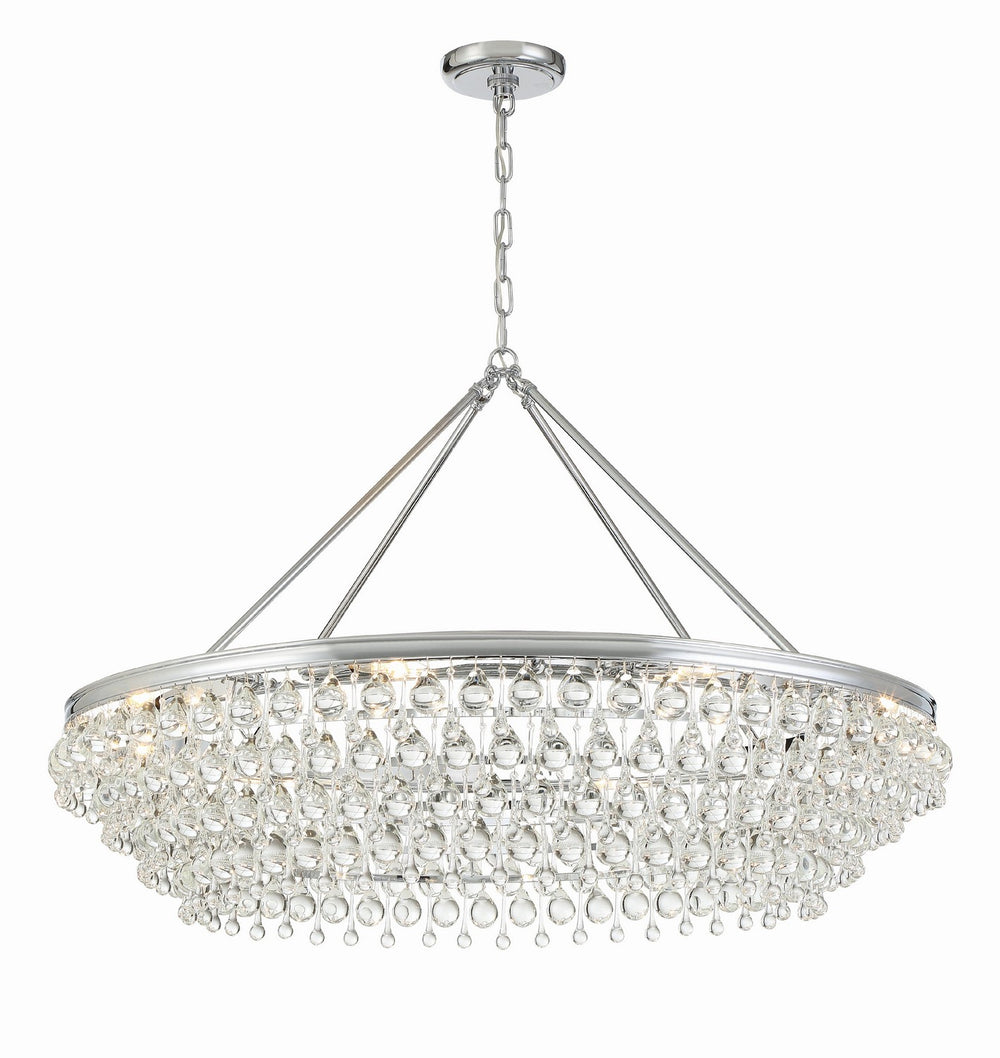 Crystorama - Eight Light Chandelier - Calypso - Polished Chrome- Union Lighting Luminaires Decor