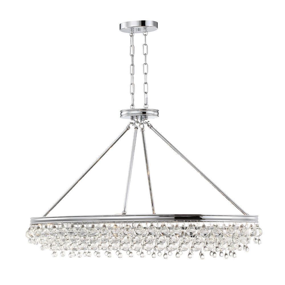 Crystorama - Eight Light Chandelier - Calypso - Polished Chrome- Union Lighting Luminaires Decor