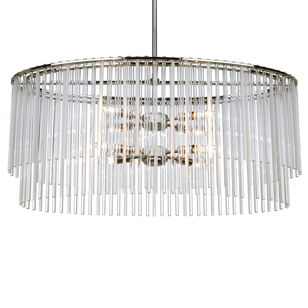 Crystorama - Eight Light Chandelier - Bleecker - Polished Chrome- Union Lighting Luminaires Decor