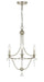 Crystorama - Three Light Mini Chandelier - Metro - Antique Silver- Union Lighting Luminaires Decor