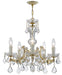 Crystorama - Five Light Mini Chandelier - Maria Theresa - Gold- Union Lighting Luminaires Decor