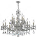 Crystorama - 12 Light Chandelier - Maria Theresa - Polished Chrome- Union Lighting Luminaires Decor