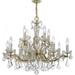 Crystorama - 12 Light Chandelier - Maria Theresa - Gold- Union Lighting Luminaires Decor