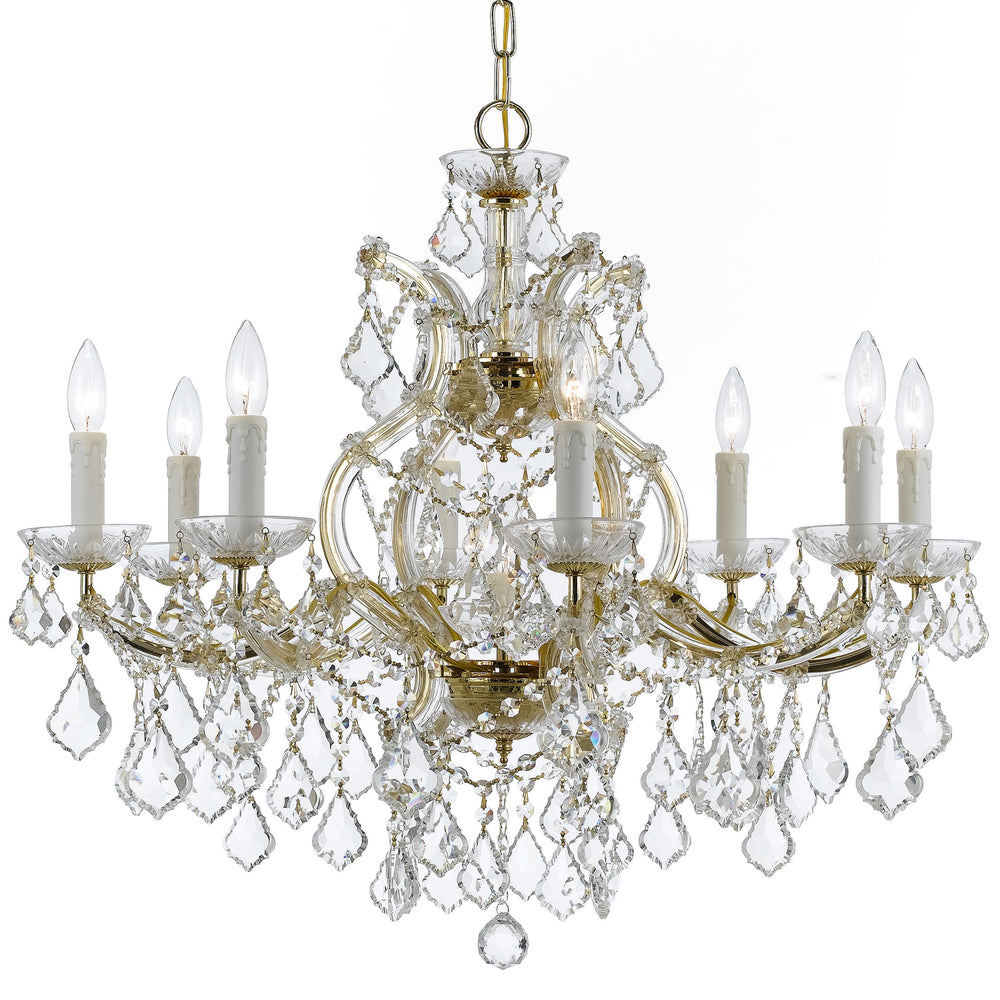 Crystorama - Nine Light Chandelier - Maria Theresa - Gold- Union Lighting Luminaires Decor