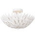 Crystorama - Four Light Semi Flush Mount - Broche - Matte White- Union Lighting Luminaires Decor