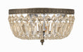 Crystorama - Three Light Flush Mount - Waltham - Olde Brass- Union Lighting Luminaires Decor