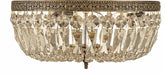 Crystorama - Three Light Flush Mount - Waltham - Olde Brass- Union Lighting Luminaires Decor