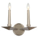 Crystorama - Two Light Wall Sconce - Palmer - Polished Nickel- Union Lighting Luminaires Decor