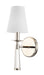 Crystorama - One Light Wall Sconce - Baxter - Polished Nickel- Union Lighting Luminaires Decor