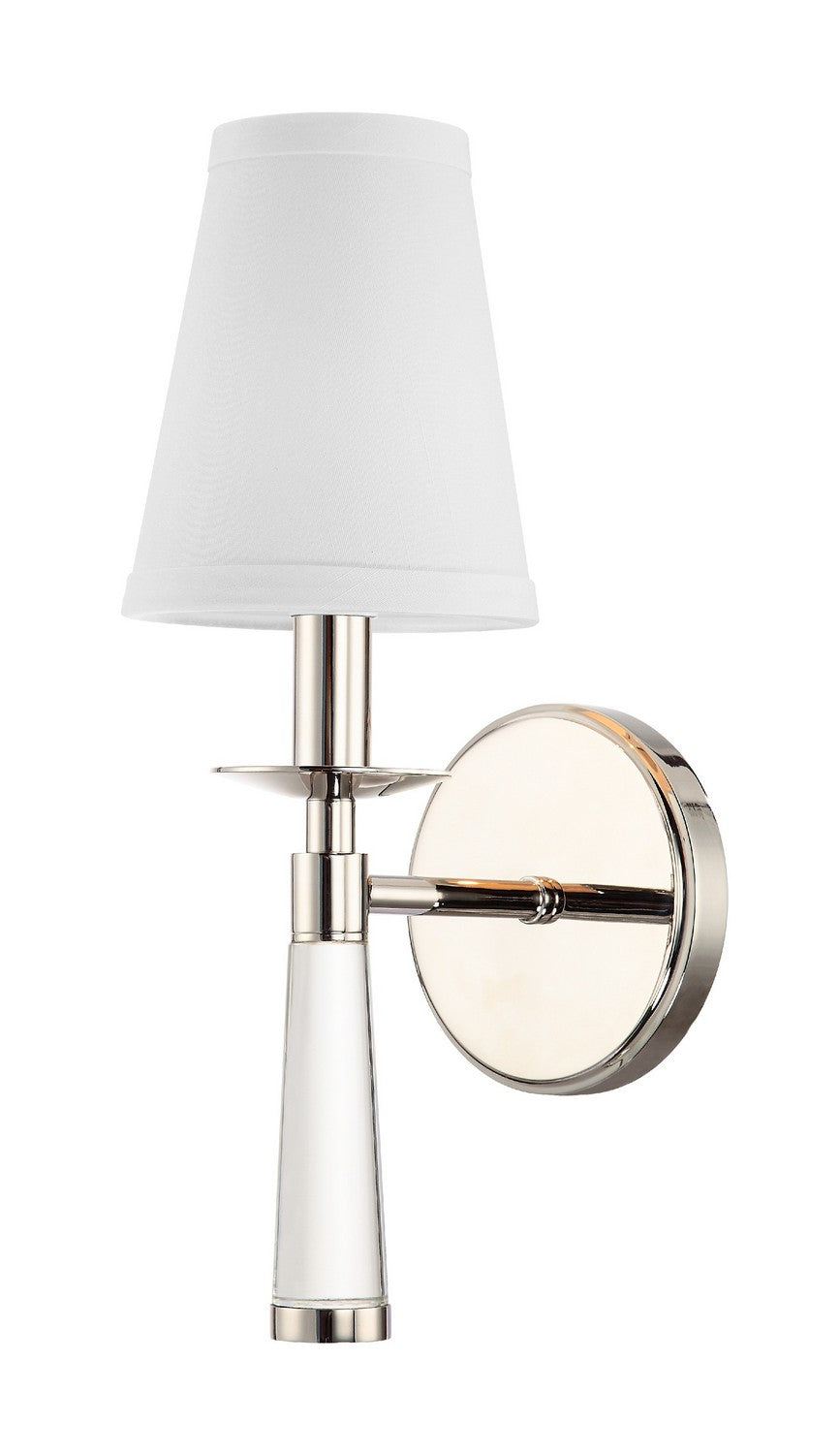 Crystorama - One Light Wall Sconce - Baxter - Polished Nickel- Union Lighting Luminaires Decor