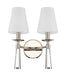 Crystorama - Two Light Wall Sconce - Baxter - Polished Nickel- Union Lighting Luminaires Decor