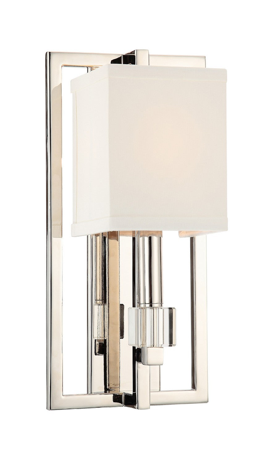 Crystorama - One Light Wall Sconce - Dixon - Polished Nickel- Union Lighting Luminaires Decor