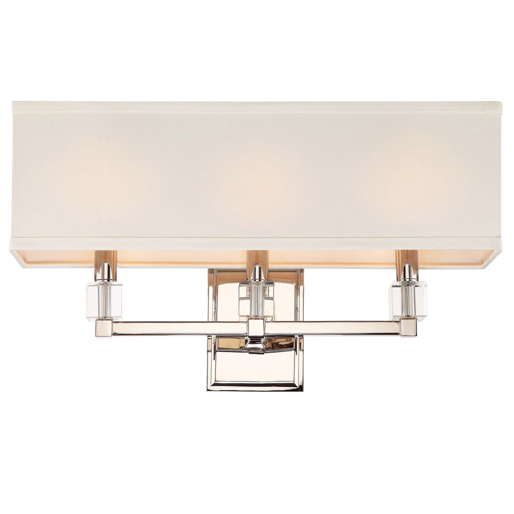 Crystorama - Three Light Bathroom Vanity - Dixon - Polished Nickel- Union Lighting Luminaires Decor
