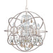Crystorama - Four Light Mini Chandelier - Solaris - Olde Silver- Union Lighting Luminaires Decor
