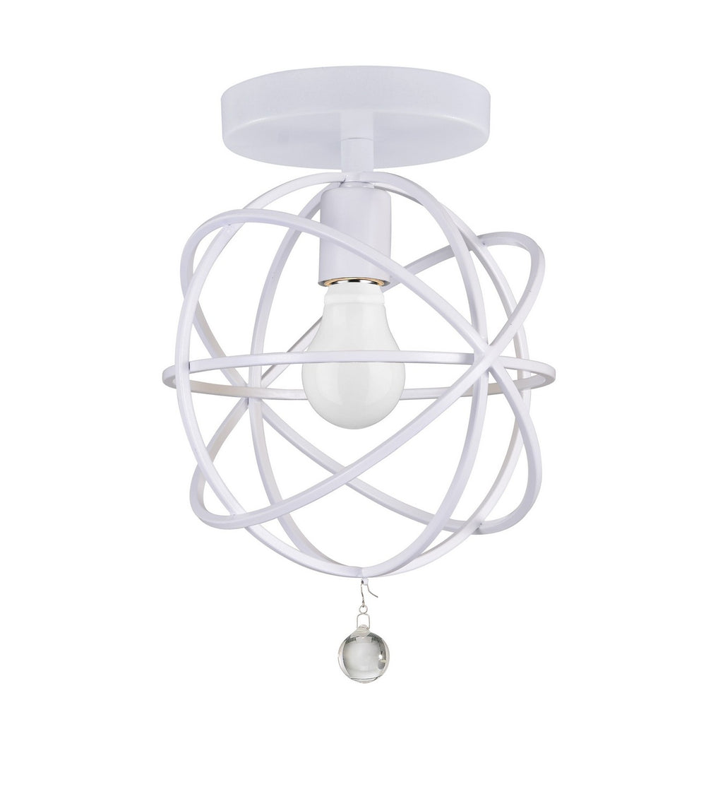 Crystorama - One Light Semi Flush Mount - Solaris - Wet White- Union Lighting Luminaires Decor