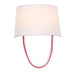 Crystorama - Two Light Wall Sconce - Stella - Polished Chrome + Red Cord- Union Lighting Luminaires Decor