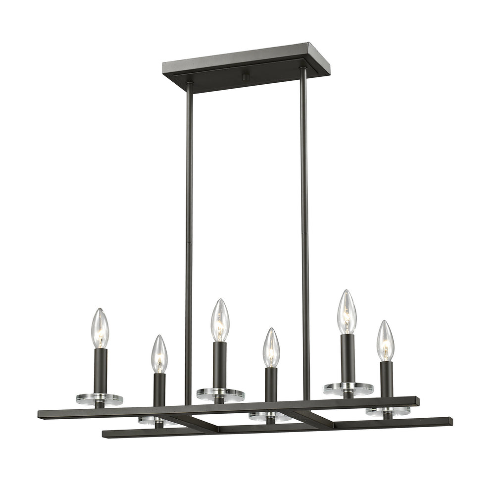 Z-Lite Canada - Six Light Linear Chandelier - Verona - Bronze- Union Lighting Luminaires Decor
