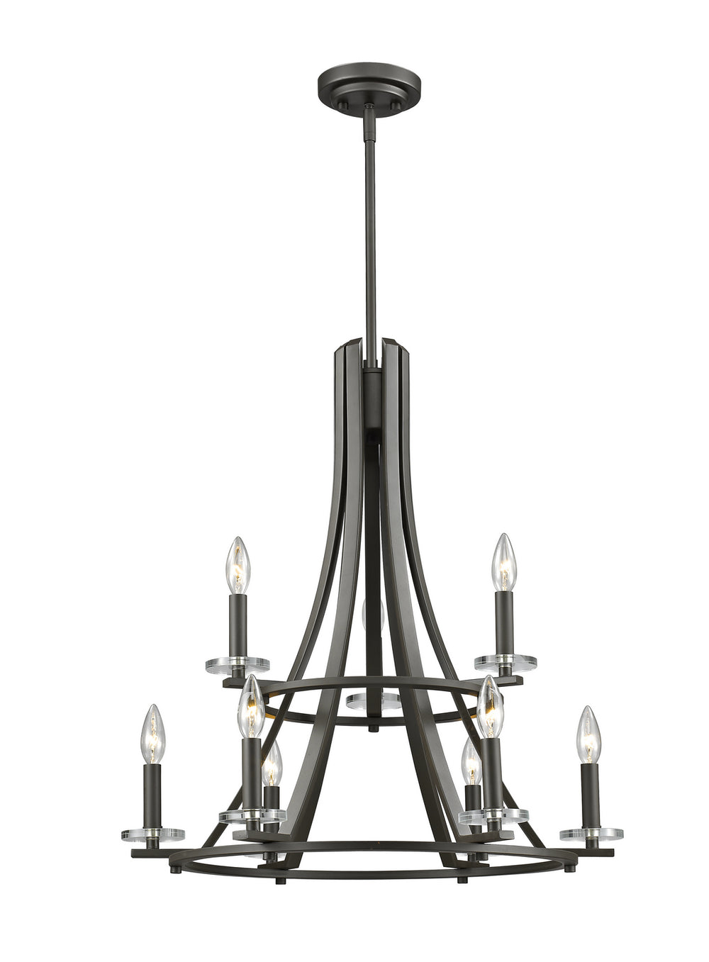 Z-Lite Canada - Nine Light Chandelier - Verona - Bronze- Union Lighting Luminaires Decor