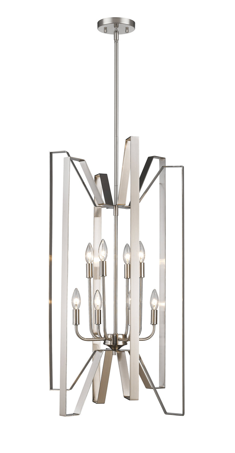 Z-Lite Canada - Eight Light Chandelier - Marsala - Brushed Nickel- Union Lighting Luminaires Decor