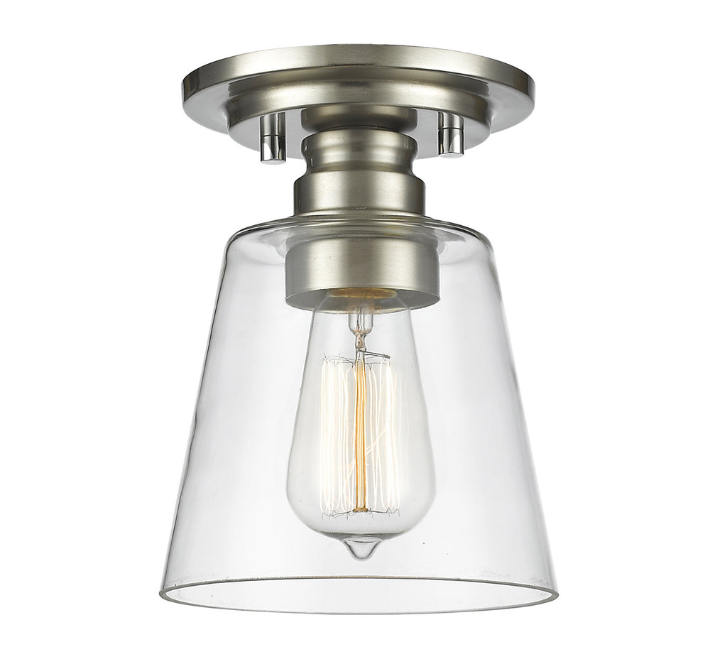 Z-Lite Canada - One Light Flush Mount - Annora - Brushed Nickel- Union Lighting Luminaires Decor