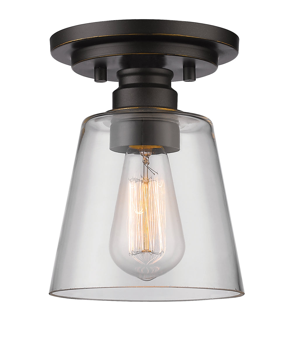 Z-Lite Canada - One Light Flush Mount - Annora - Olde Bronze- Union Lighting Luminaires Decor