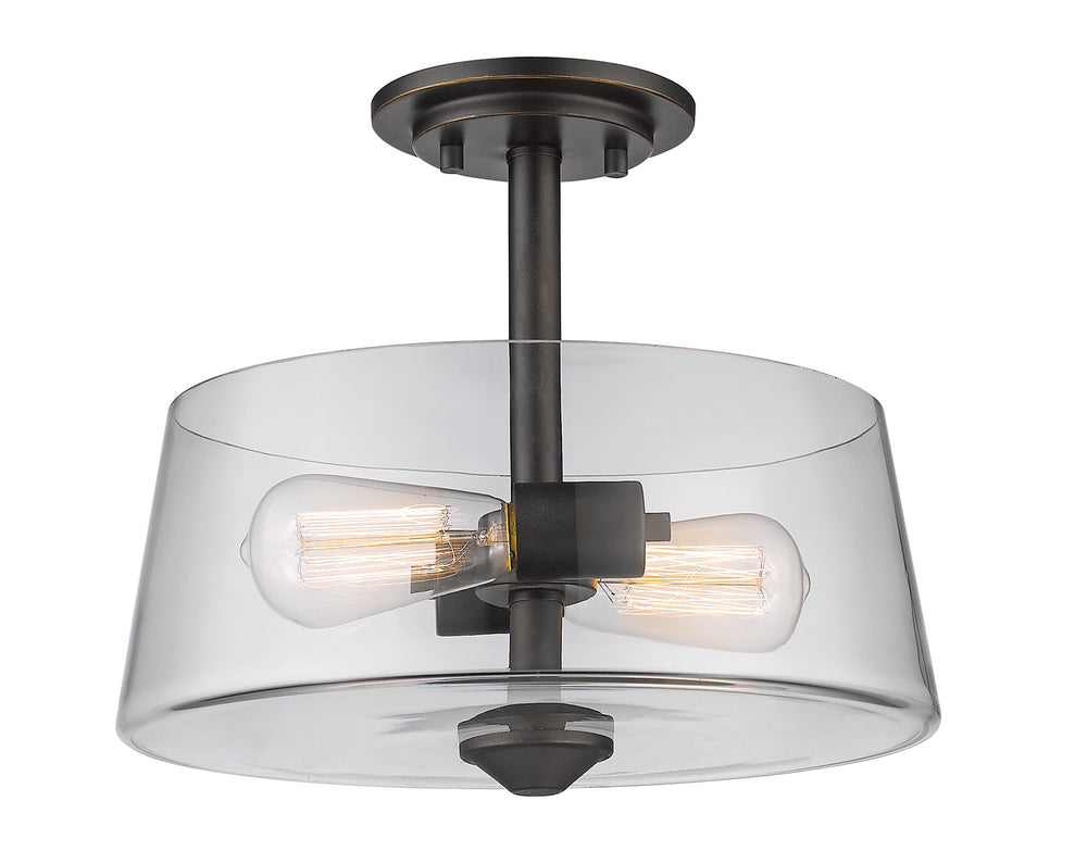 Z-Lite Canada - Two Light Semi Flush Mount - Annora - Olde Bronze- Union Lighting Luminaires Decor