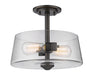 Z-Lite Canada - Two Light Semi Flush Mount - Annora - Olde Bronze- Union Lighting Luminaires Decor