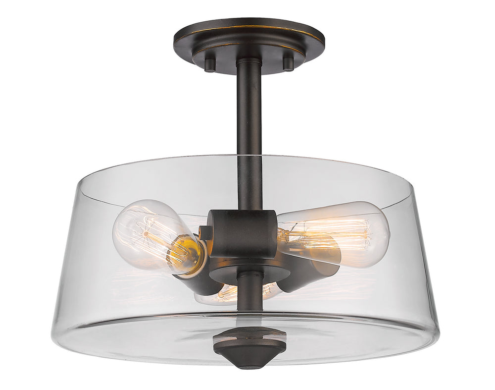 Z-Lite Canada - Three Light Semi Flush Mount - Annora - Olde Bronze- Union Lighting Luminaires Decor