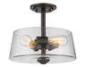 Z-Lite Canada - Three Light Semi Flush Mount - Annora - Olde Bronze- Union Lighting Luminaires Decor