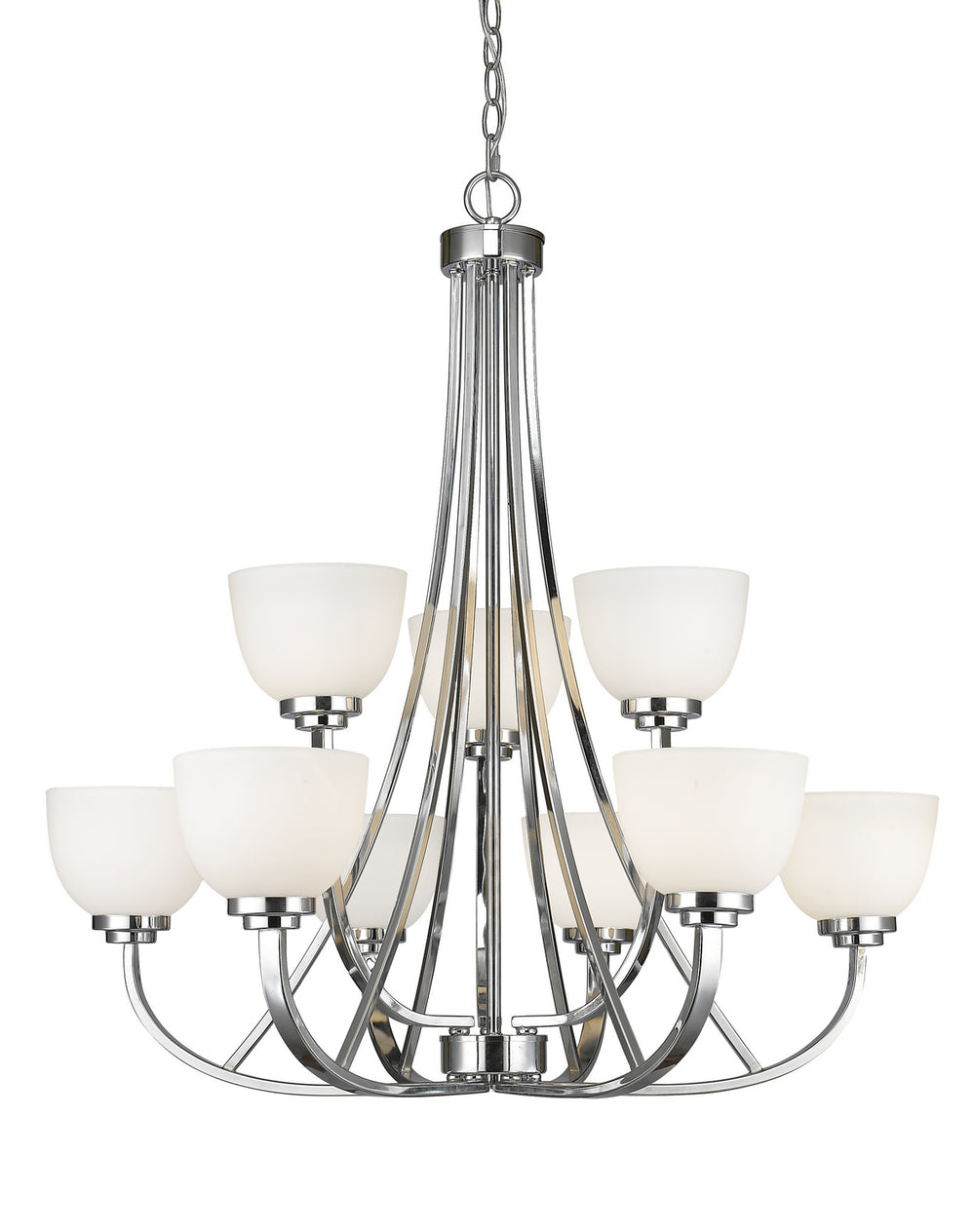 Z-Lite Canada - Nine Light Chandelier - Ashton - Chrome- Union Lighting Luminaires Decor