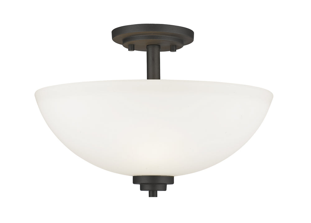 Z-Lite Canada - Three Light Semi Flush Mount - Ashton - Bronze- Union Lighting Luminaires Decor