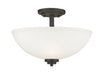 Z-Lite Canada - Three Light Semi Flush Mount - Ashton - Bronze- Union Lighting Luminaires Decor