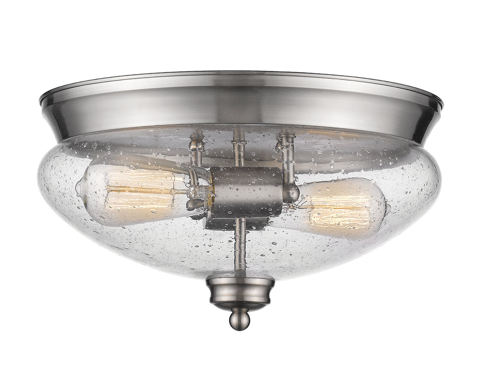 Z-Lite Canada - Two Light Flush Mount - Amon - Brushed Nickel- Union Lighting Luminaires Decor