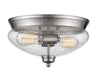 Z-Lite Canada - Two Light Flush Mount - Amon - Brushed Nickel- Union Lighting Luminaires Decor
