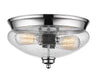 Z-Lite Canada - Two Light Flush Mount - Amon - Chrome- Union Lighting Luminaires Decor