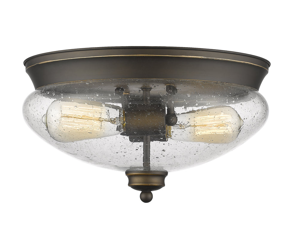 Z-Lite Canada - Two Light Flush Mount - Amon - Olde Bronze- Union Lighting Luminaires Decor
