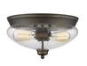 Z-Lite Canada - Two Light Flush Mount - Amon - Olde Bronze- Union Lighting Luminaires Decor