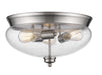 Z-Lite Canada - Three Light Flush Mount - Amon - Brushed Nickel- Union Lighting Luminaires Decor