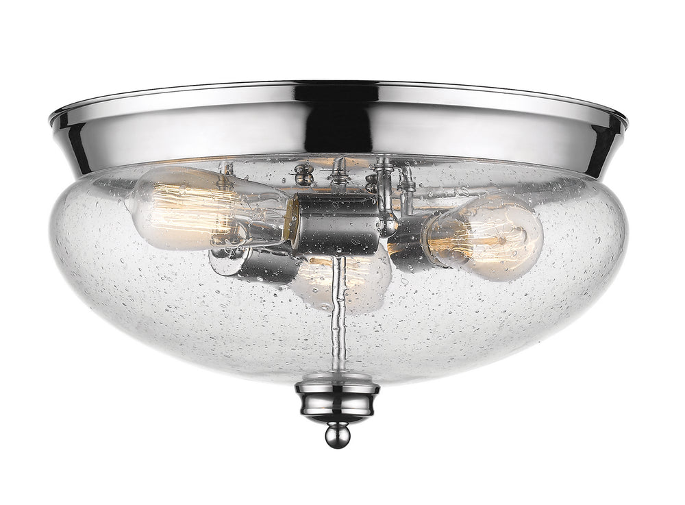 Z-Lite Canada - Three Light Flush Mount - Amon - Chrome- Union Lighting Luminaires Decor