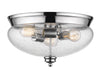 Z-Lite Canada - Three Light Flush Mount - Amon - Chrome- Union Lighting Luminaires Decor