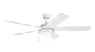 Kichler Canada - 60"Ceiling Fan - Starkk - Matte White- Union Lighting Luminaires Decor