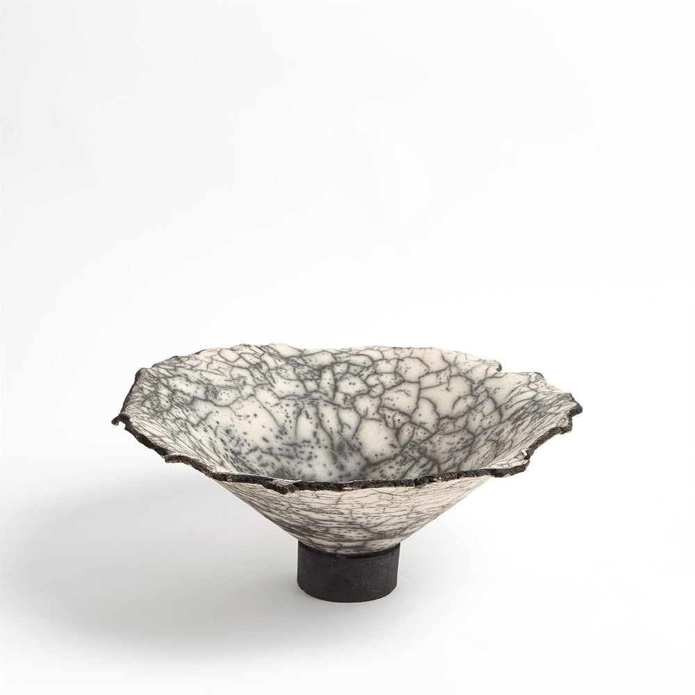 Bol et vases crépitaires Raku noir