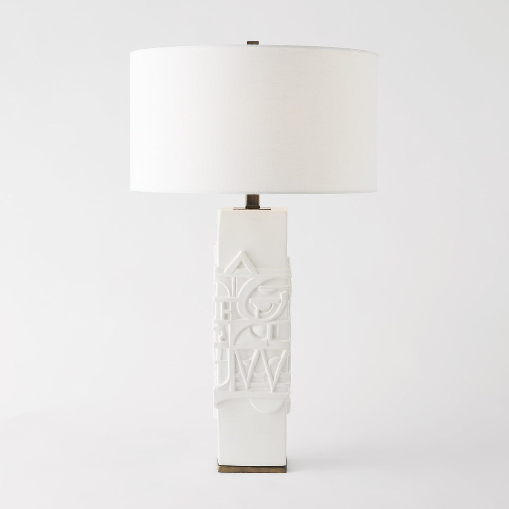 Totem lampe mate blanc