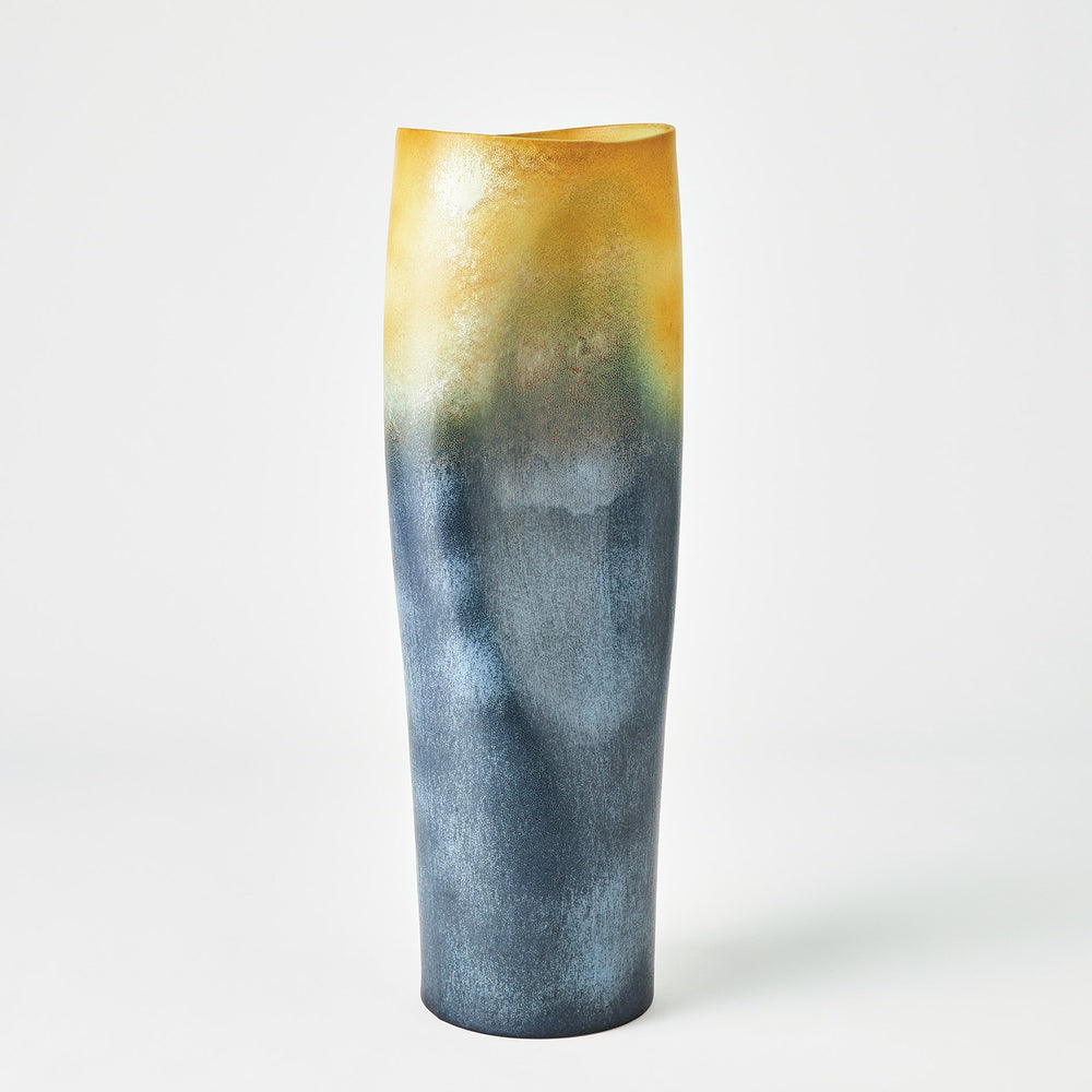 Bol à contrat et vases gris / jaune