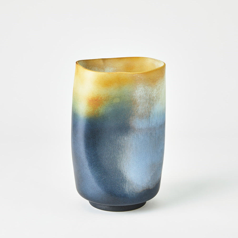 Bol à contrat et vases gris / jaune
