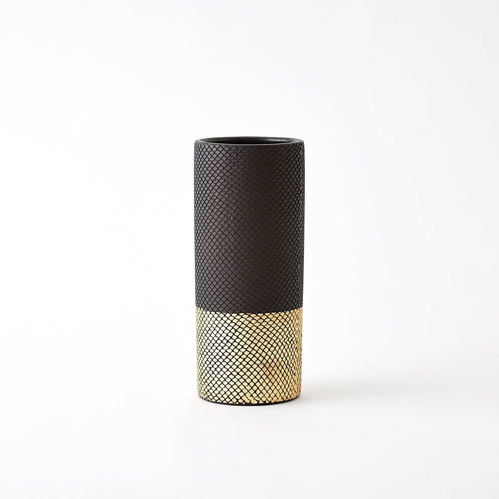 Java Vases Matte Black/Gold Metallic