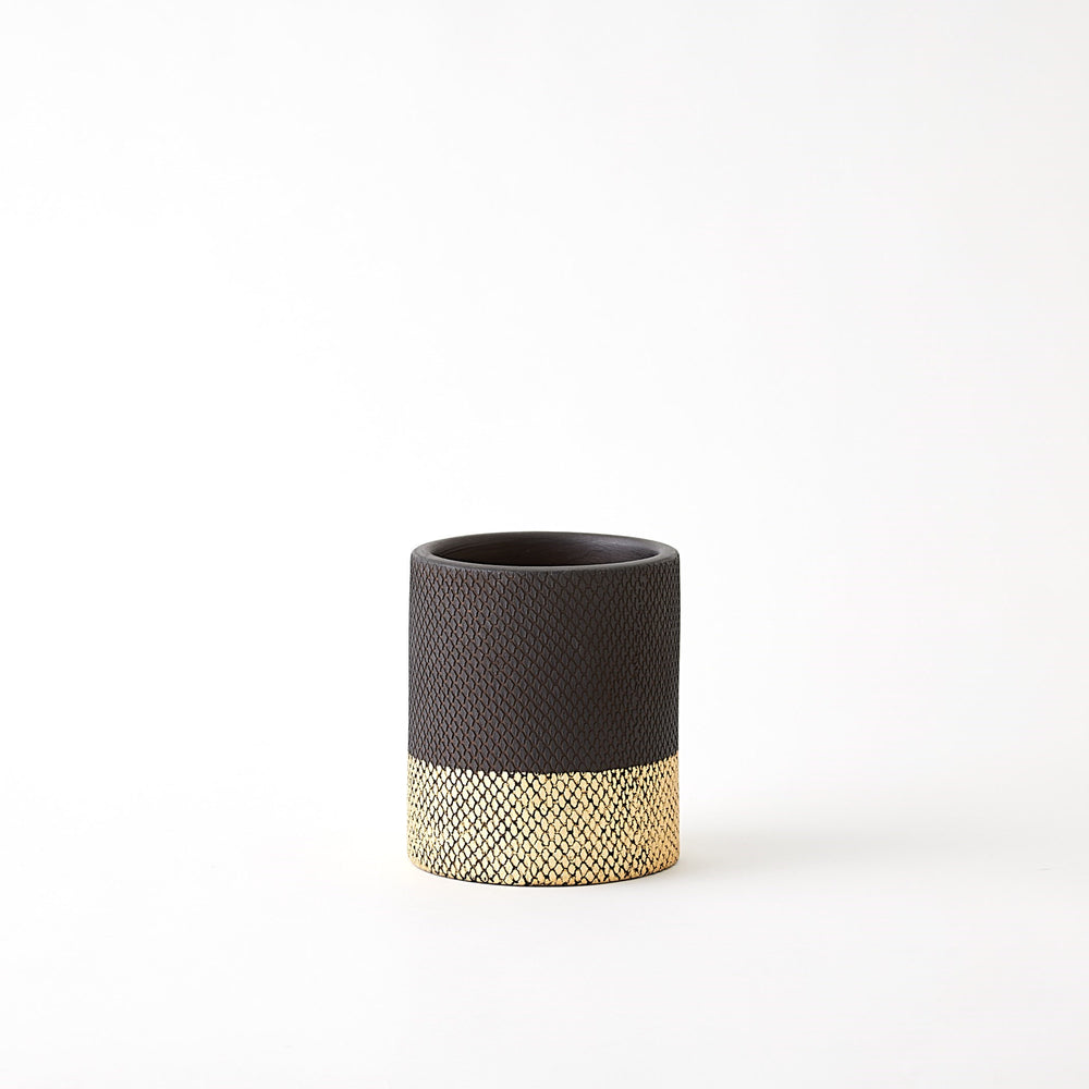 Java Vases Matte Black/Gold Metallic