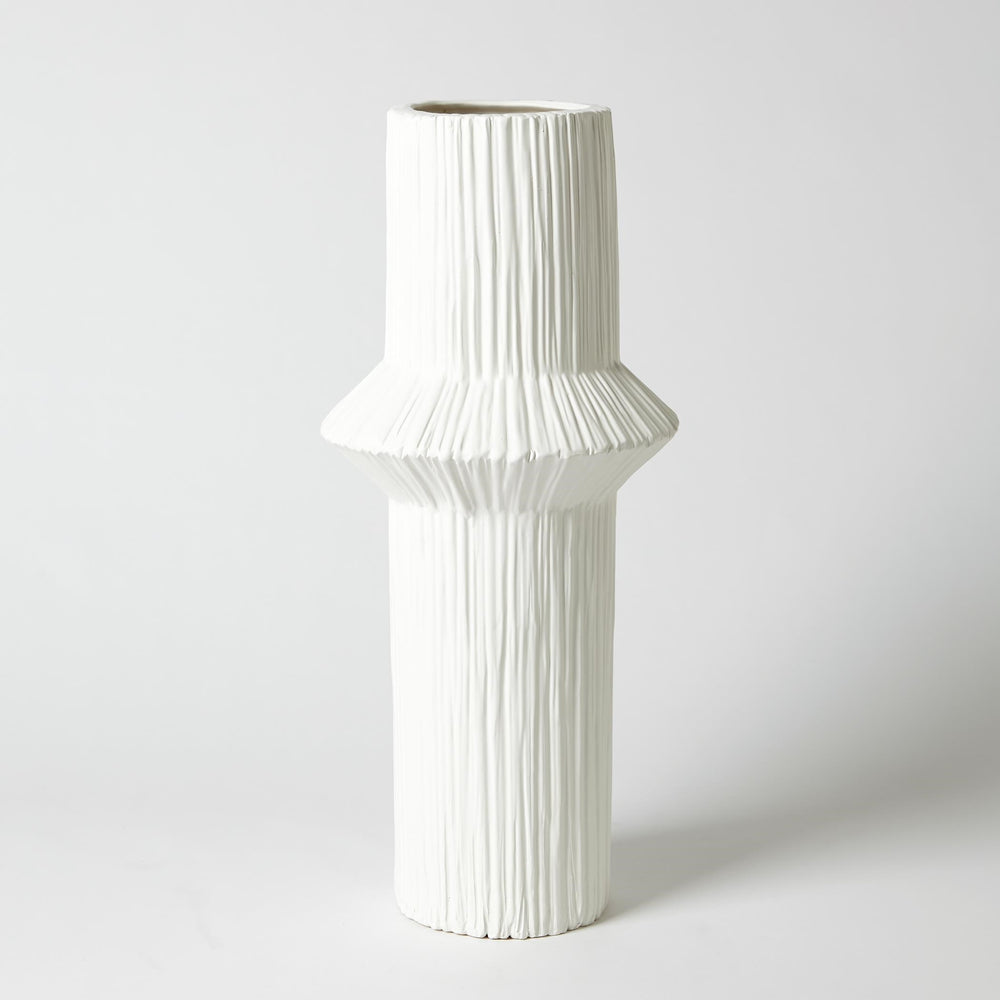 Vases à bague ascendant blanc mat